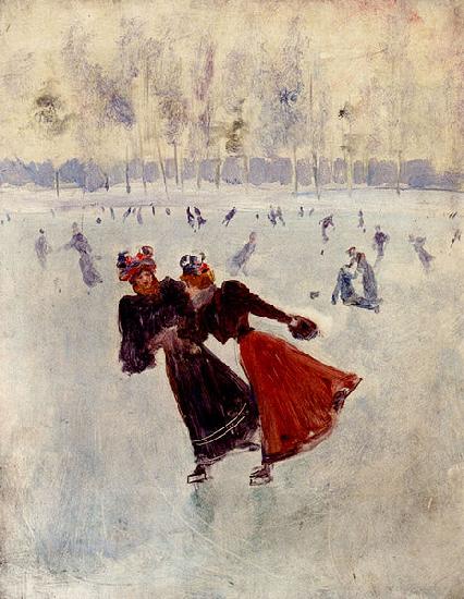 Jean Beraud Women skating China oil painting art